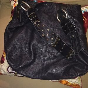 Large leather Lucky Brand handbag
